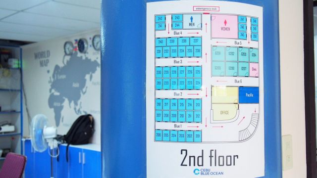 CEBU BLUE OCEAN ACADEMYフロアマップ
